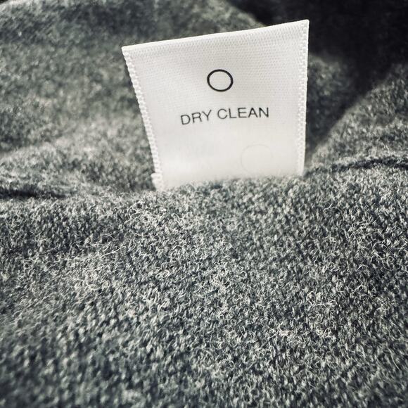 Wool Cashmere S/M Gray Cowl Drape Sweater Dress Stretch Minimalist Luxury Office - Picture 8 of 8